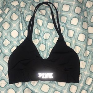 black victoria’s secret pink swimsuit/ bra